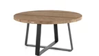 Gartentisch Holz rund aus Teak und Metall gefertigt, Modell BAW816-R.