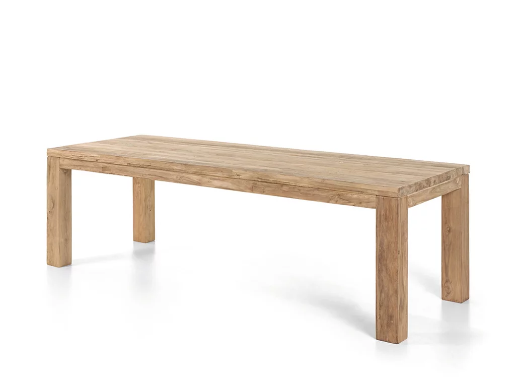 Massivholz Gartentisch aus Teak im klassischen Design