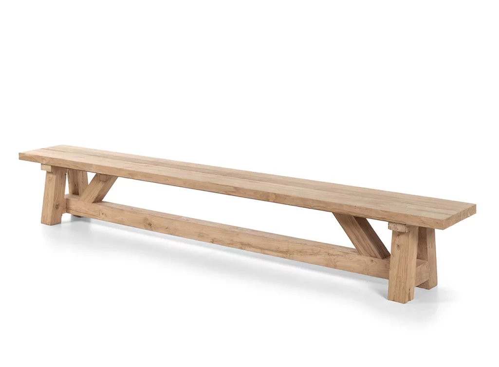 Teakholz Gartenbank massiv und recycelt