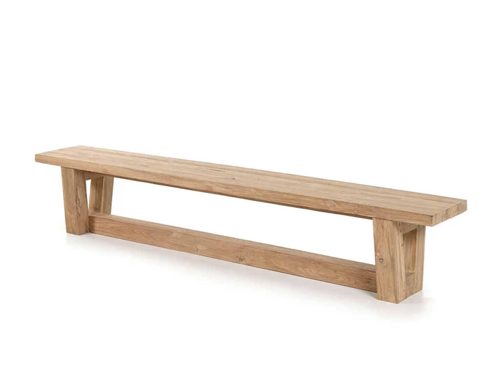 Gartenbank Holz recyceltes Teakholz massiv