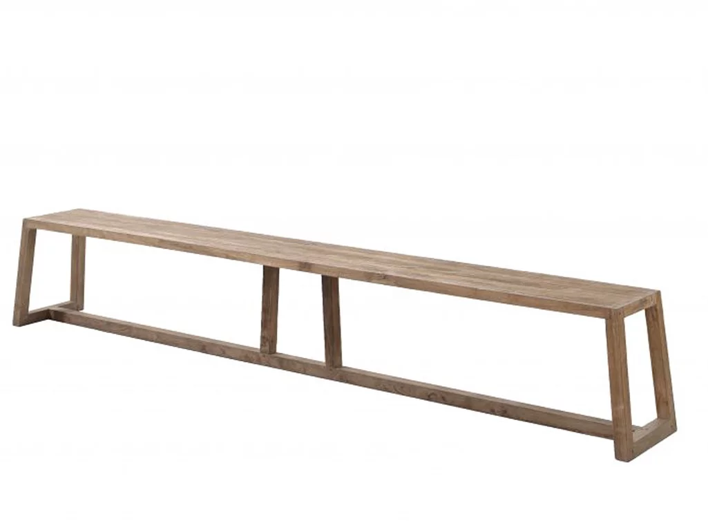 Massivholz Gartenbank aus recyceltem Teak