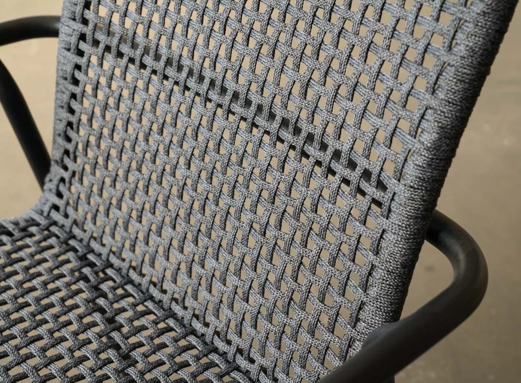 Detailansicht Alu Gartenstuhl Olefinbezug