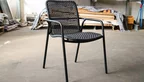 Gartenstuhl stapelbar aus Aluminium und Olefinfaser