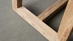 Gartenhocker Teakholz Detailansicht Gestell