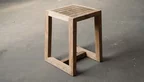 Gartenhocker Teakholz massiv und recycelt gefertigt