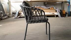Design Gartenstuhl aus Olefin und Aluminium