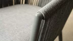 Detailansicht Outdoor Stuhl aus Olefin und Aluminium gefertigt