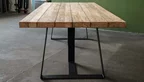 Gartentisch massiv Teak und Stahl