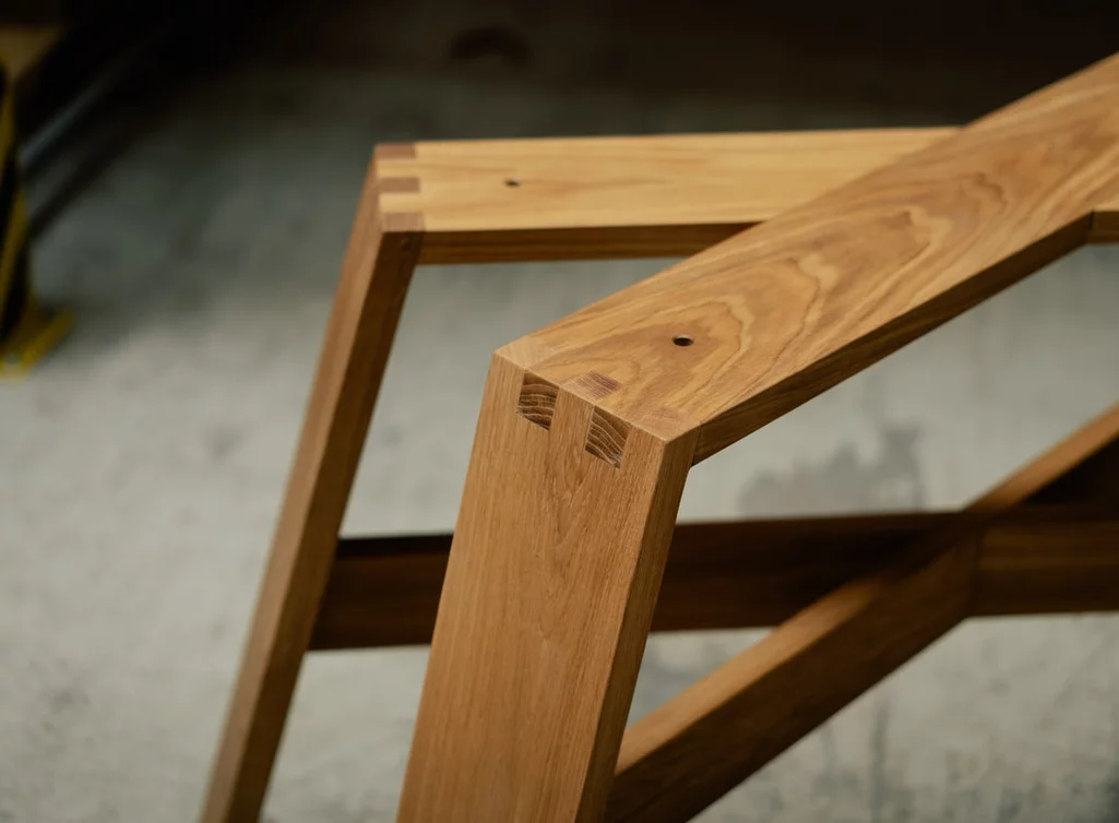 Tischuntergestell Holz Eiche massiv nach Maß gefertigt BAW17V Tischuntergestell Holz Eiche massiv nach Maß gefertigt BAW17V