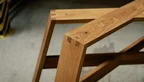 Tischuntergestell Holz Eiche massiv nach Maß gefertigt BAW17V