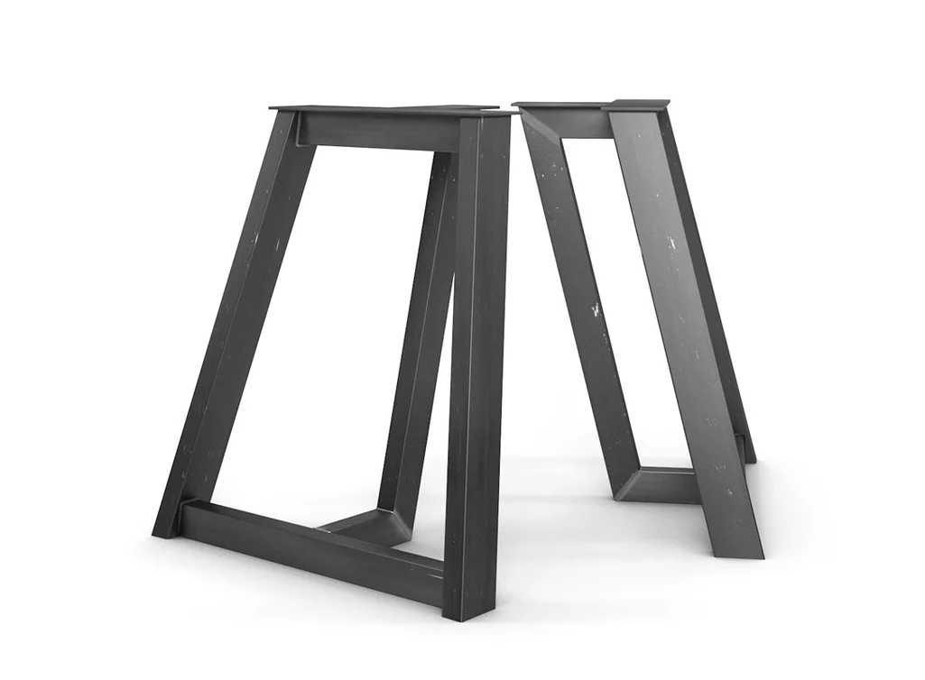 Metall Tischuntergestell nach Maß 2er Set in verschiedenen Oberflächen erhältlich Metall Tischuntergestell nach Maß 2er Set in verschiedenen Oberflächen erhältlich