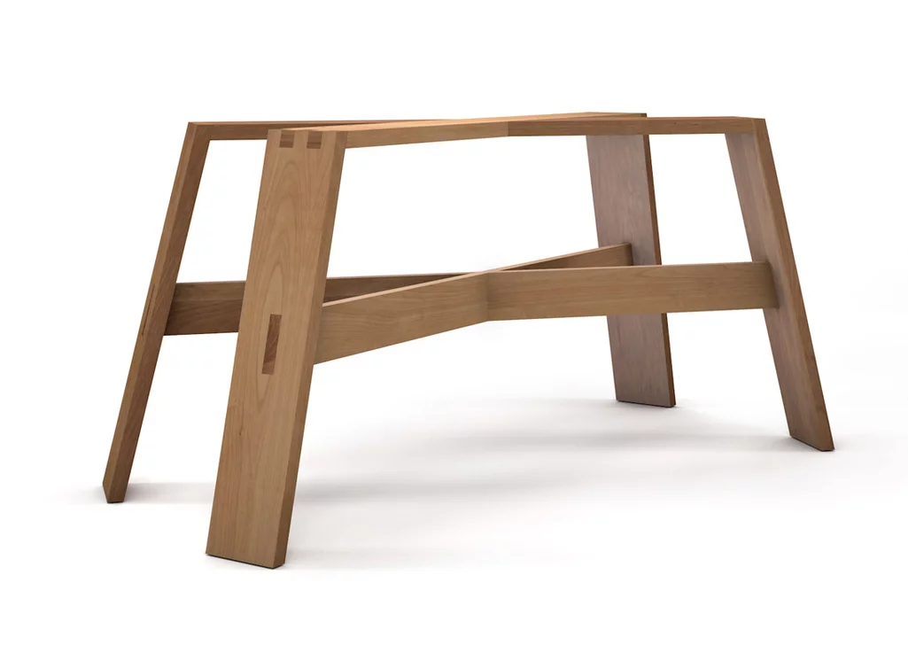 Buche Tischgestell massiv auf Maß gefertigt im klassischen Design