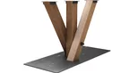Tischgestell modern aus Massivholz Buche in Verbindungen mit purem Stahl
