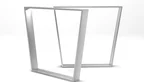 Tischkufen aus Edelstahl im konischen Design