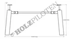 Skizze zu dem Stahlgestell CMP126