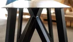 Tisch Gestell AMX019 - Abbildung mit schwarz lackierter Oberfläche