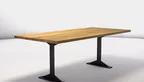 Beispielbild Tischbeine Industrial Look mit Massivholzplatte Eiche