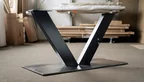 Tisch Metallgestell in V Form aus Stahl gefertigt Modell PH4U2