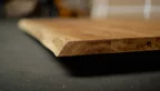 Tischplatte mit Baumkante Eichenholz Massivholz 4cm