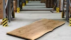 Massive Tischplatte Eiche Ast 3cm stark mit Baumkante gefertigt