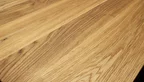 Massivholz Tischplatte auf Maß aus Eiche mit Facettenschliff