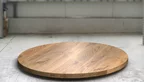 Tischplatte rund Massivholz Eiche 6cm nach Maß