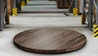 Holz Tischplatte rund Nussbaum 6cm mit Ast nach Maß