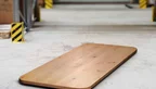Buchenholz Platte 4cm gerundet nach Maß mit Astanteil