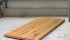 Tischplatte auf Maß aus Kernbuche 6cm aufgedoppelt produziert.