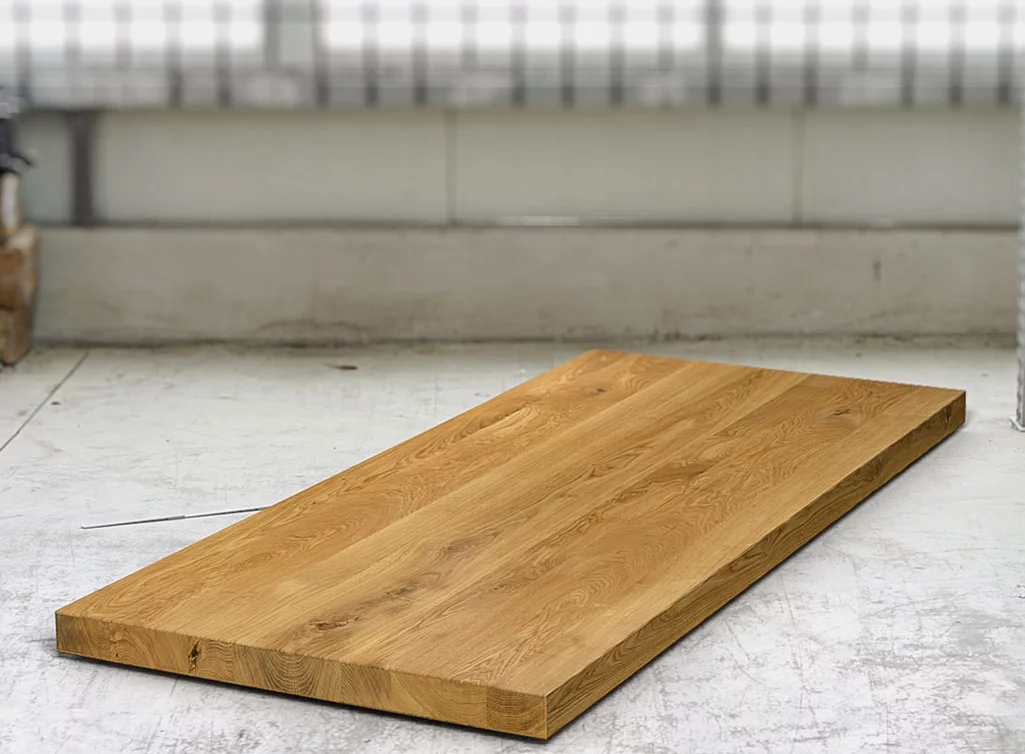 Massive Eiche Tischplatte 8cm astig auf Maß