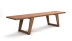 Holzbank Esstisch Eiche in weitgehend ast- und splintfreier Qualität gefertigt Modell Lh231-B.