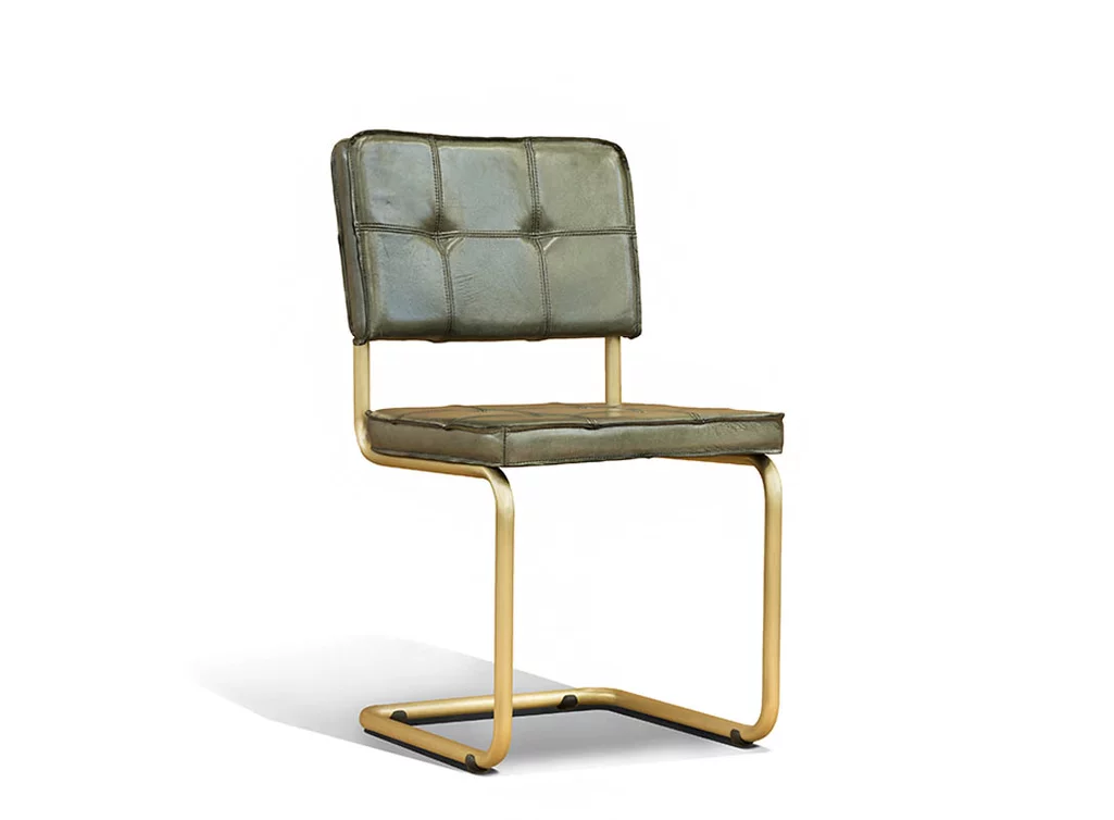 Freischwingerstuhl Leder Bauhausdesign Messing Freischwingerstuhl Leder Bauhausdesign Messing