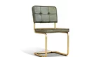 Freischwingerstuhl Leder Bauhausdesign Messing