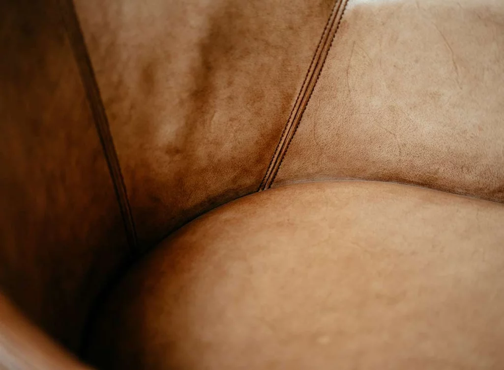 Detail Sitzpolster Buffaloleder