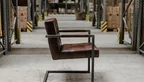 Sessel im Industriedesign gefertigt aus Leder