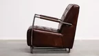Lounge Industriedesign Leder Sessel mit Armlehnen