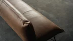Esszimmerbank aus Leder in der Oberfläche Bonanza Beige