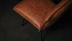 Lederstuhl mit Lehne in der Lederoberfläche Bonanza Tan - Sanne Swivel