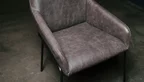 Jolly Echtleder Stuhl in der Lederoberfläche Bonanza Grey