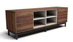 Nussbaum Massivholz Sideboard in massiver Bauweise
