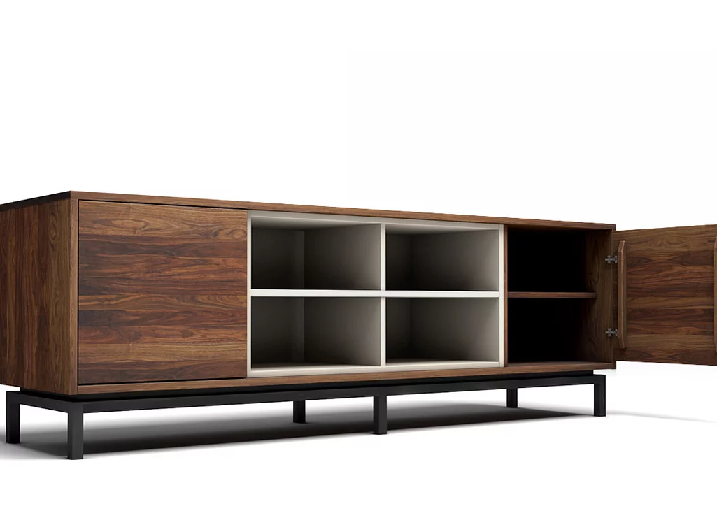 Modernes Sideboard aus Nussbaum Massivholz in Maßfertigung