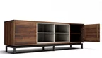Modernes Sideboard aus Nussbaum Massivholz in Maßfertigung