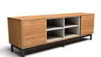 Eiche Sideboard mit stylischem Rahmengestell aus Stahl