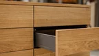 Hochwertige Kommode Eiche modern Detail Schublade