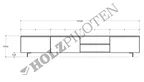 TV Lowboard CLS Skizze Maße