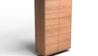 Massivholz Highboard aus Buchenholz in moderner Optik