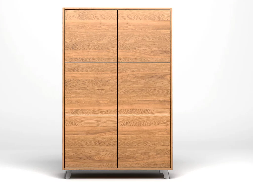 Highboard Eiche massiv auf Maß 6 Türen