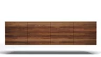 Hänge Lowboard Nussbaum massiv auf Maß
