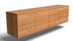 Hängendes Lowboard aus massiver Eiche gefertigt