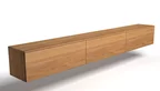Hängendes Lowboard nach Maß aus Buchenholz